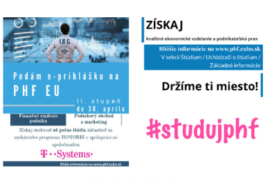 Získaj kvalitné ekonomické vzdelanie a podnikateľskú prax na Podnikovohospodárskej fakulte EUBA