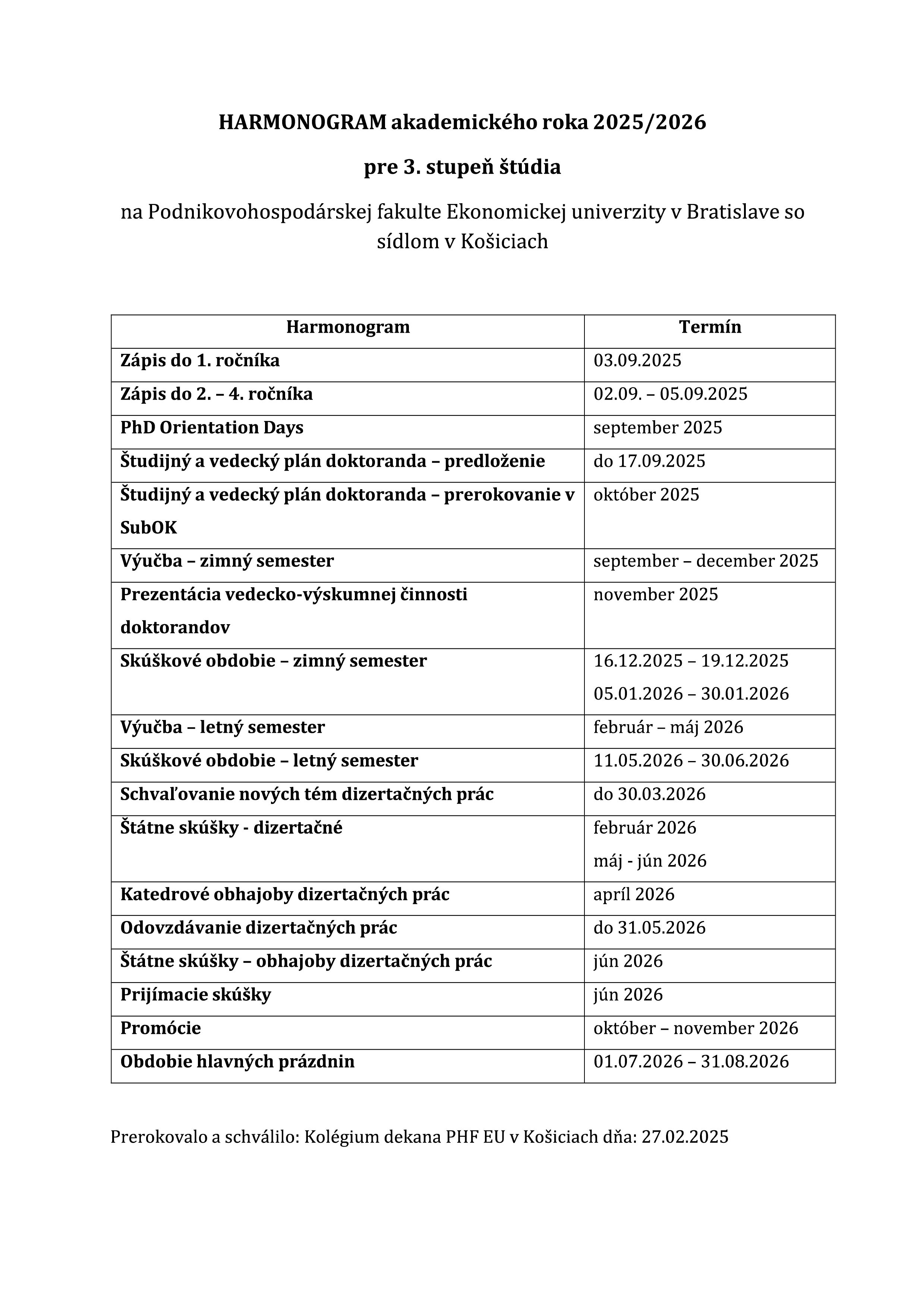 harmonogram 3.stupeň 2025 2026